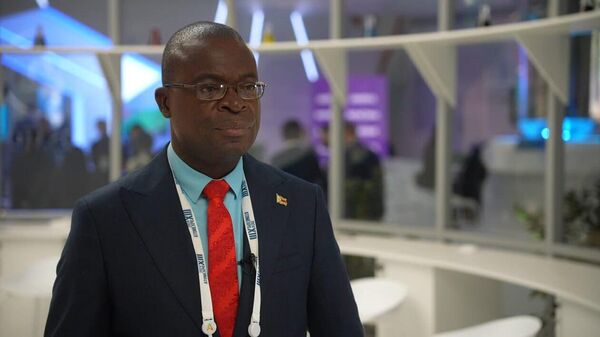 Prof. Amon Murwira, Zimbabwe's Minister of Education, Science, and Technology Development, speaks to Sputnik Africa on the sidelines of Atomexpo-2024 in Sirius, Russia, on Tuesday, March 26, 2024. - Sputnik Africa