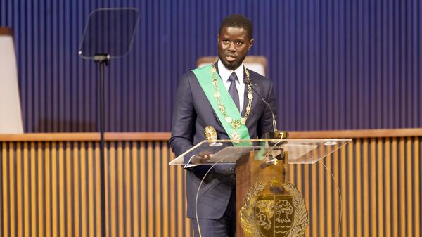 Bassirou Diomaye Faye delivers his inaugural speech after being sworn in as Senegal's president in Dakar, Senegal, Tuesday, April 2, 2024.  - Sputnik Africa