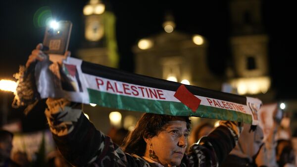 Manifestante pro-palestinienne - Sputnik Afrique