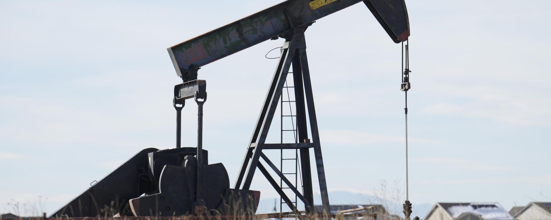 An oil pumper stands in a field along Interstate 25 on Thursday, Nov. 30, 2023, near Erie, Colo. - Sputnik Africa, 1920, 11.05.2024
