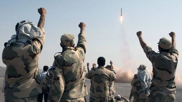 IRGC celebrating missile launch - Sputnik Africa