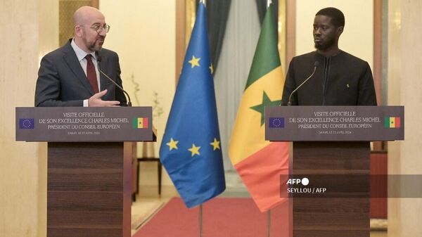 Charles Michel, President of the European Council, speaks during a press conference with Senegalese President Bassirou Diomaye Faye - Sputnik Africa
