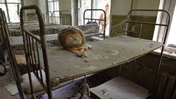 Abandoned kindergarten in the exclusion zone of the Chernobyl nuclear power plant - Sputnik Africa