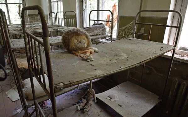 An abandoned kindergarten in the exclusion zone of the Chernobyl nuclear power plant. - Sputnik Africa