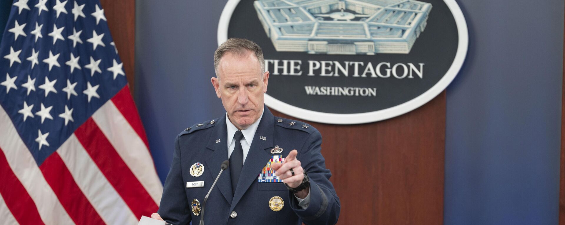 Pentagon Press Secretary Maj. Gen. Pat Ryder speaks during a press briefing on Tuesday, April 23, 2024 at the Pentagon in Washington. - Sputnik Africa, 1920, 26.04.2024