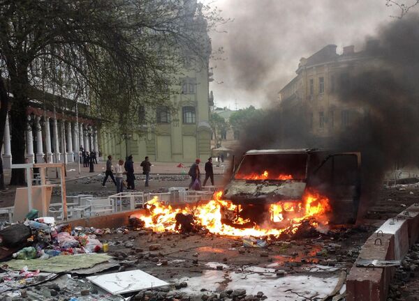 Mass riots in Odessa on May 2. - Sputnik Africa