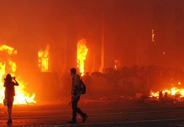 Fire in the Odessa Trade Unions House. - Sputnik Africa