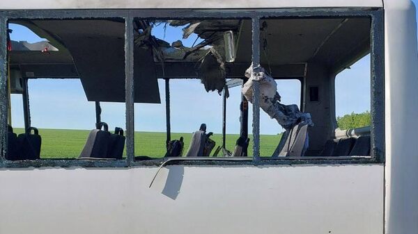 A vehicle damaged as a result of a Ukrainian drone attack on Russia's Belgorod region.
 - Sputnik Africa