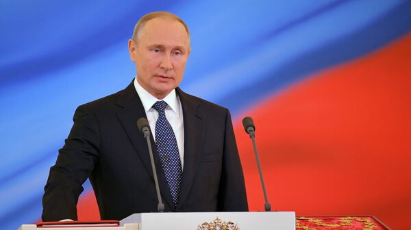 Vladimir Poutine lors de la cérémonie d'investiture au Kremlin le 7 mai 2018 - Sputnik Afrique
