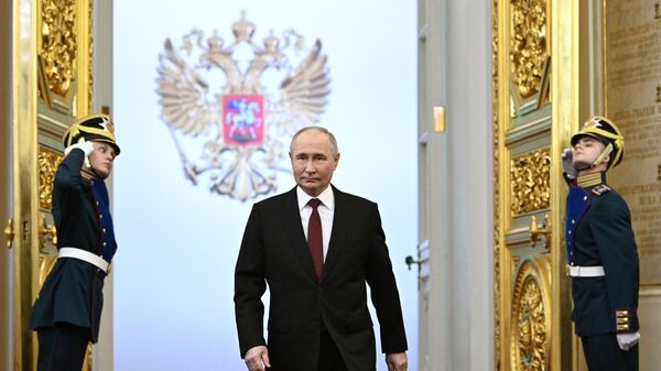 Vladimir Poutine le jour de son investiture pour un nouveau mandat, le 7 mai 2024 - Sputnik Afrique
