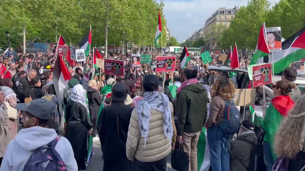 Une manifestation pro-palestinienne à Paris - vidéo