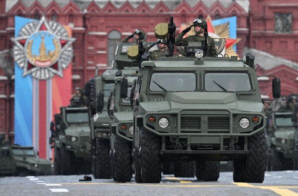 Tiger-M armored vehicle at the military parade on Red Square in honor of the 79th anniversary of the victory of the Great Patriotic War. - Sputnik Africa