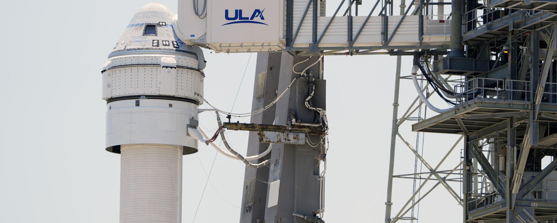 Boeing's Starliner capsule atop an Atlas V rocket is seen at Space Launch Complex 41 at the Cape Canaveral Space Force Station a day after its mission to the International Space Station was scrubbed because of an issue with a pressure regulation valve, Tuesday, May 7, 2024, in Cape Canaveral, Fla.  - Sputnik Africa, 1920, 11.05.2024
