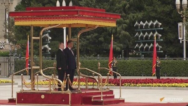 Premières images de la rencontre de Vladimir Poutine avec Xi Jinping à Pékin