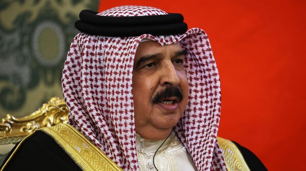 Le roi de Bahreïn Hamad bin Issa Al Khalifa lors d'une rencontre avec Vladimir Poutine, le 23 mai 2024 - Sputnik Afrique
