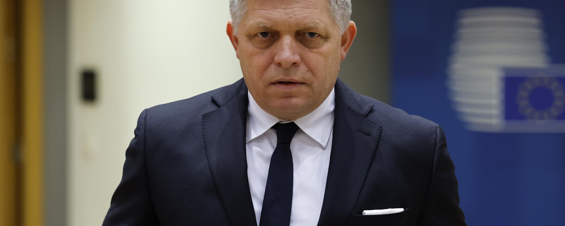 Slovakia's Prime Minister Robert Fico arrives to a round table meeting at an EU summit in Brussels, Thursday, Feb. 1, 2024.  - Sputnik Africa, 1920, 07.10.2024