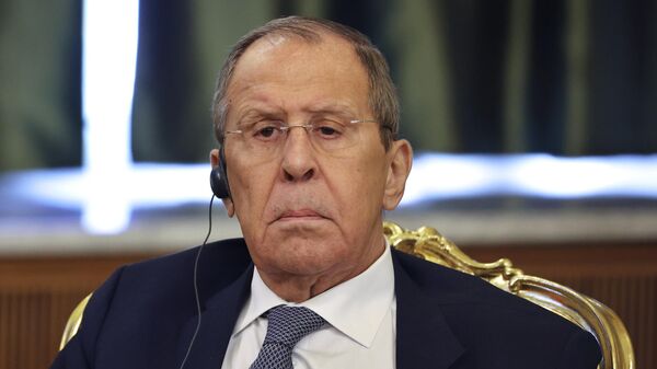 Russian Foreign Minister Sergey Lavrov attends a meeting of Russian President Vladimir Putin with King of Bahrain Hamad bin Isa Al Khalifa in a narrow format at the Kremlin in Moscow, Russia, on Thursday, May 23, 2024. - Sputnik Africa