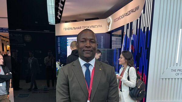 Disney Leite Ramos, Minister of Economy of Sao Tome and Principe, poses for a photo following an interview with Sputnik Africa on the sidelines of the St. Petersburg International Economic Forum (SPIEF 2024) in St. Petersburg, Russia on Thursday, June 6, 2024. - Sputnik Africa