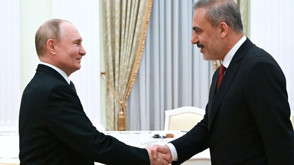 President Vladimir Putin meets with Turkish Foreign Minister Hakan Fidan - Sputnik Africa