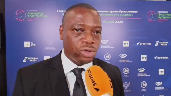 Kingsley Nyarko, Minister of Education of Ghana, spoke to Sputnik Africa on the sidelines of the II International Forum of Ministers of Education, organized by the Russian Ministry of Education, the My History Foundation and the Government of the Russian Republic of Tatarstan on June 10-11. - Sputnik Africa