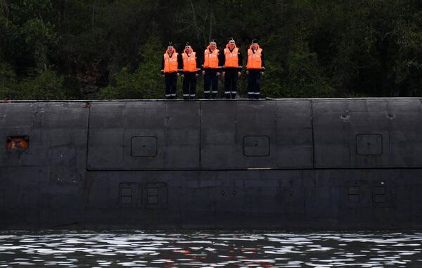 Russian marines stand guard on top of the Kazan submarine. During the visit, Russian sailors are to hold meetings with members of the Cuban Revolutionary Navy and the Governor of Havana, Reynaldo Garcia Zapata, as well as visit vibrant local historical and cultural sites. - Sputnik Africa