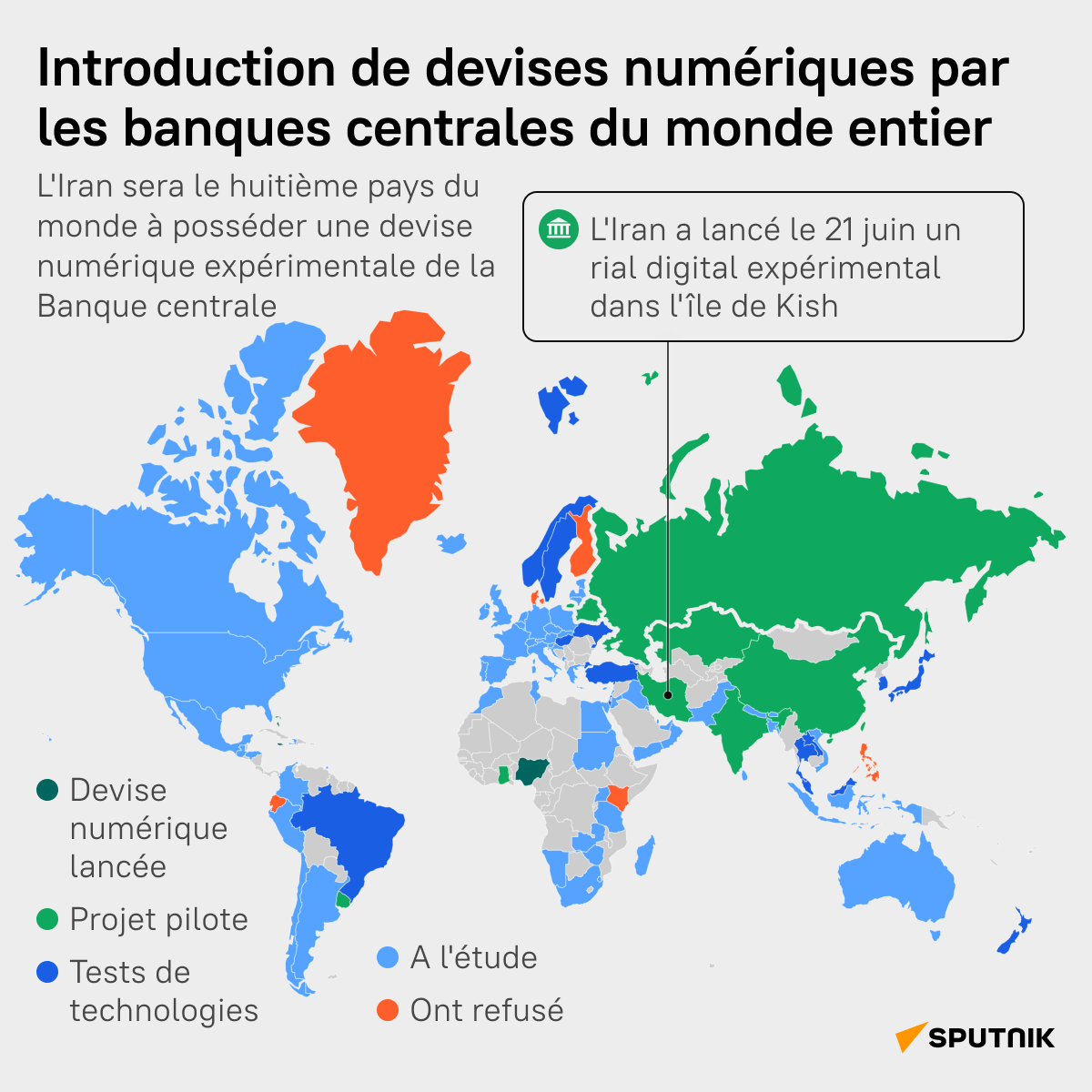 Monnaies numériques émanant de banques centrales: quels pays se sont déjà lancés?