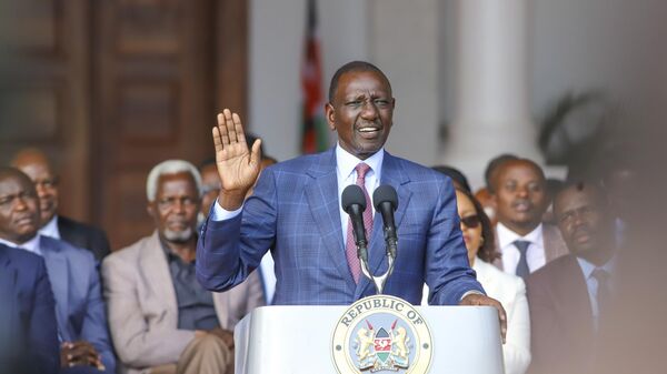 Kenyan President William Ruto gives an address at the State House in Nairobi, Kenya Wednesday, June 26, 2024. - Sputnik Africa