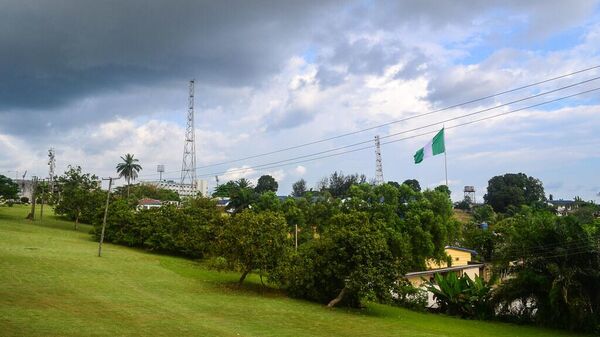 Nigerian flag on 31 October 2013 in Nigeria near Calabar  - Sputnik Africa