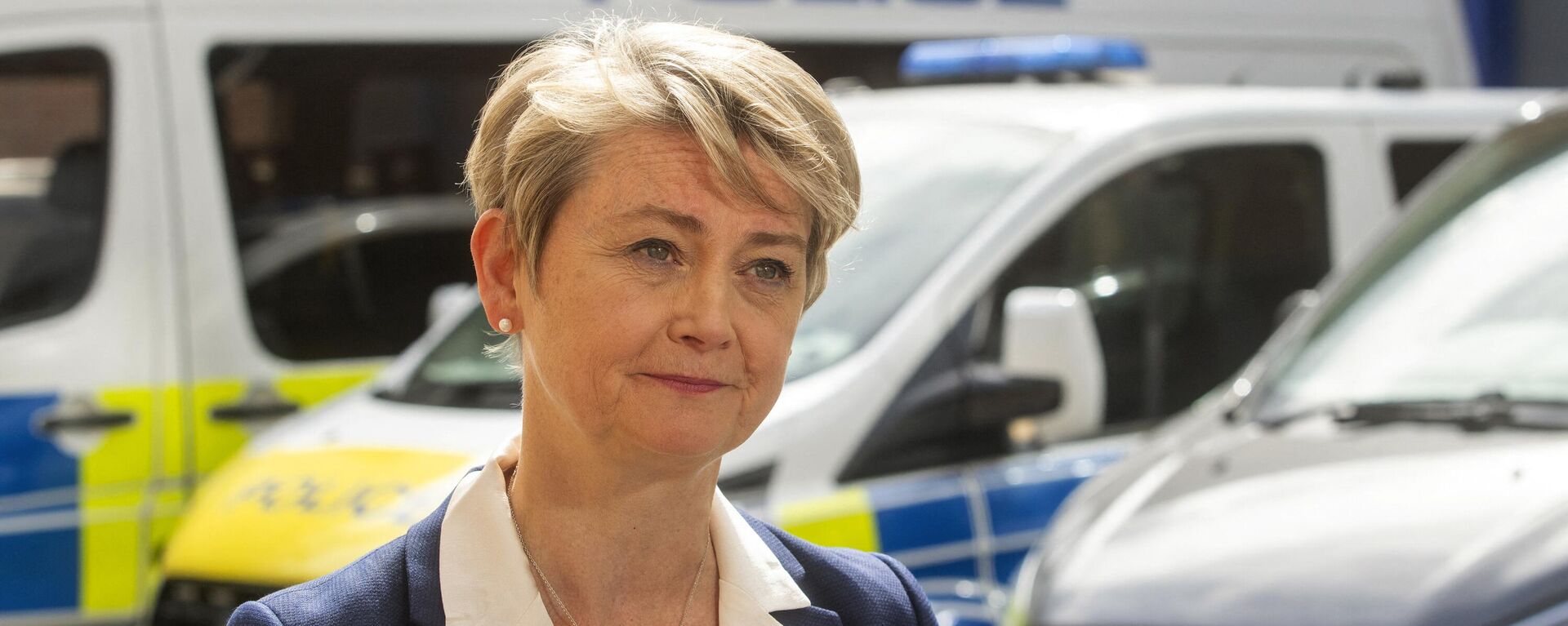 Britain's Home Secretary Yvette Cooper reacts during her visit to Lewisham Police Station, where she met with Metropolitan Police officers and policing teams, in south London on July 8, 2024. - Sputnik Africa, 1920, 23.07.2024