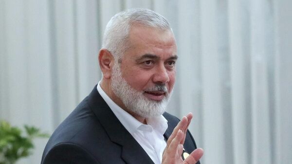 Palestinian Hamas politburo chief Ismail Haniyeh after the inauguration ceremony of Iranian President-elect Masoud Pezeshkian in Tehran, Iran, on July, 30, 2024. - Sputnik Africa