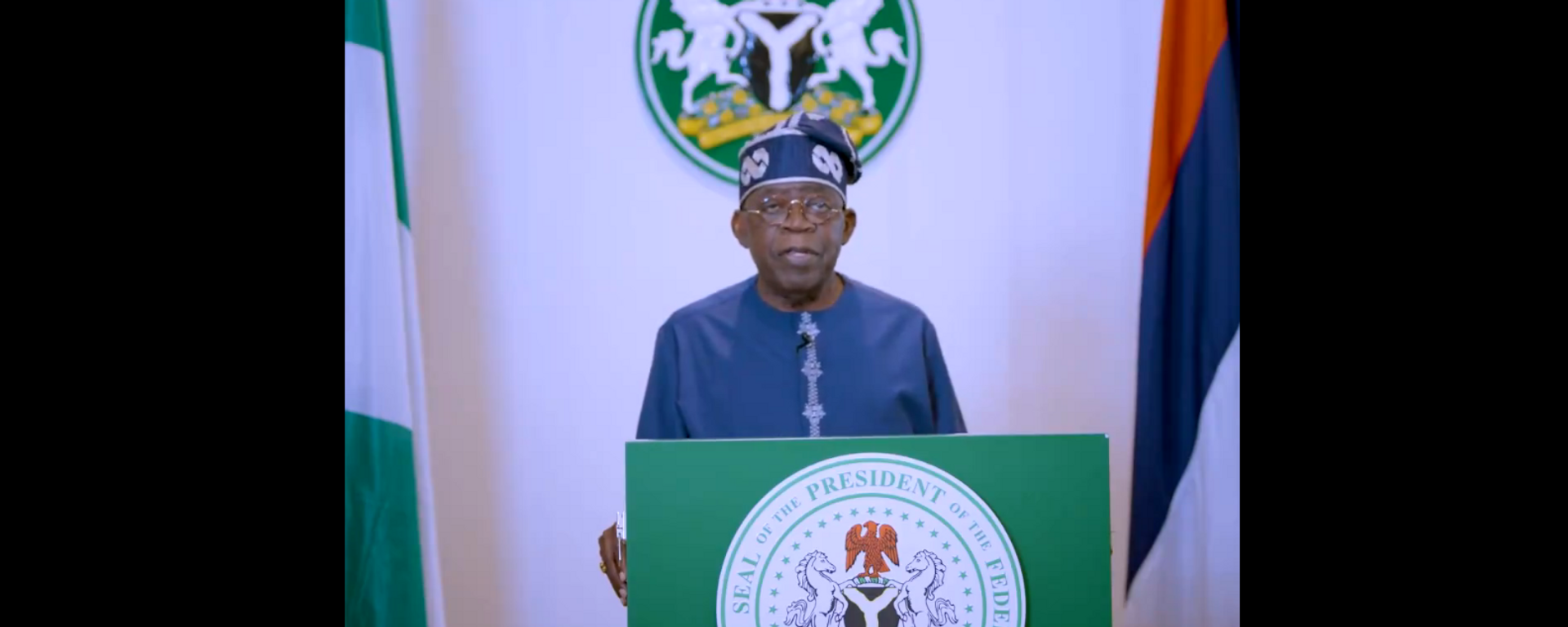 Screenshot of the video of Bola Tinubu's address to the nation. - Sputnik Africa, 1920, 04.08.2024