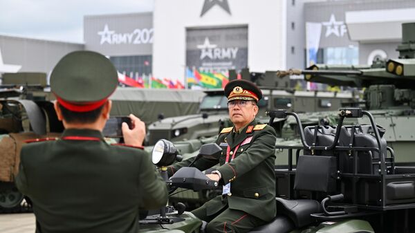 Military officials from foreign states attend the 10th International Military-Technical Forum Army-2024 at Patriot Congress and Exhibition Centre in Moscow region, Russia. - Sputnik Africa