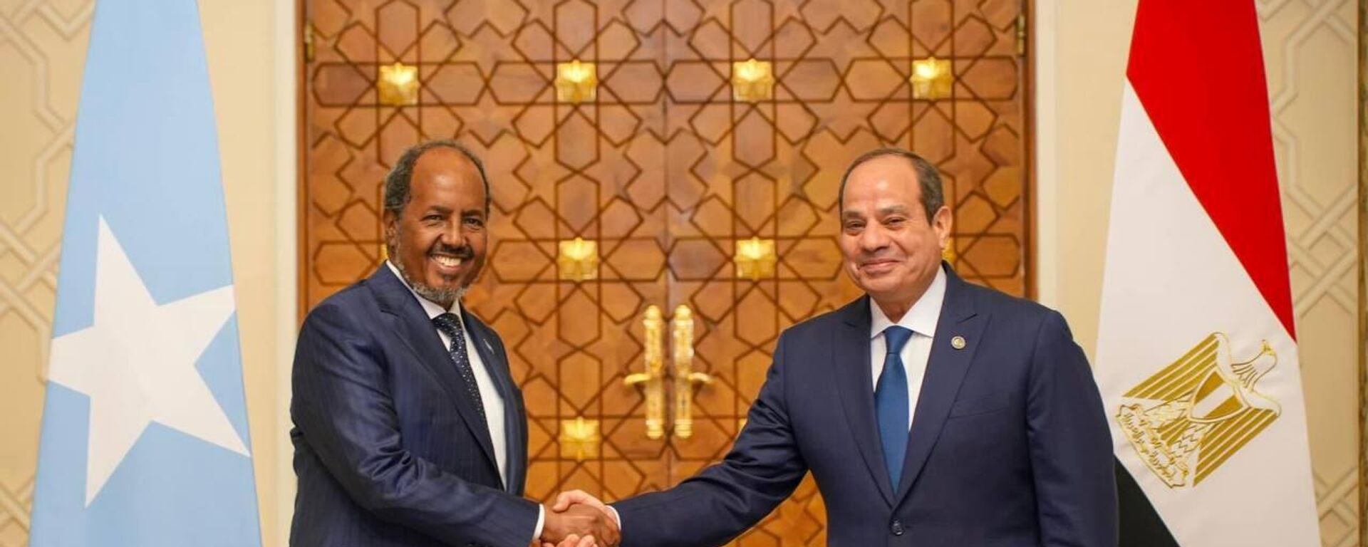 Somali President Hassan Sheikh Mohamud and Egypt President Abdel Fattah El-Sisi  - Sputnik Africa, 1920, 14.08.2024