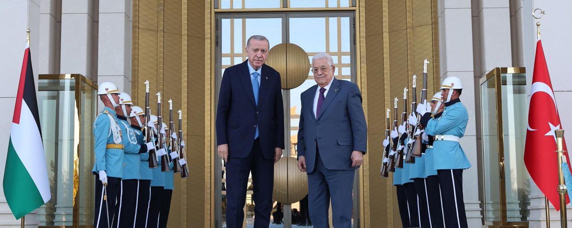 President Recep Tayyip Erdogan with President Mahmoud Abbas of Palestine - Sputnik Africa, 1920, 15.08.2024