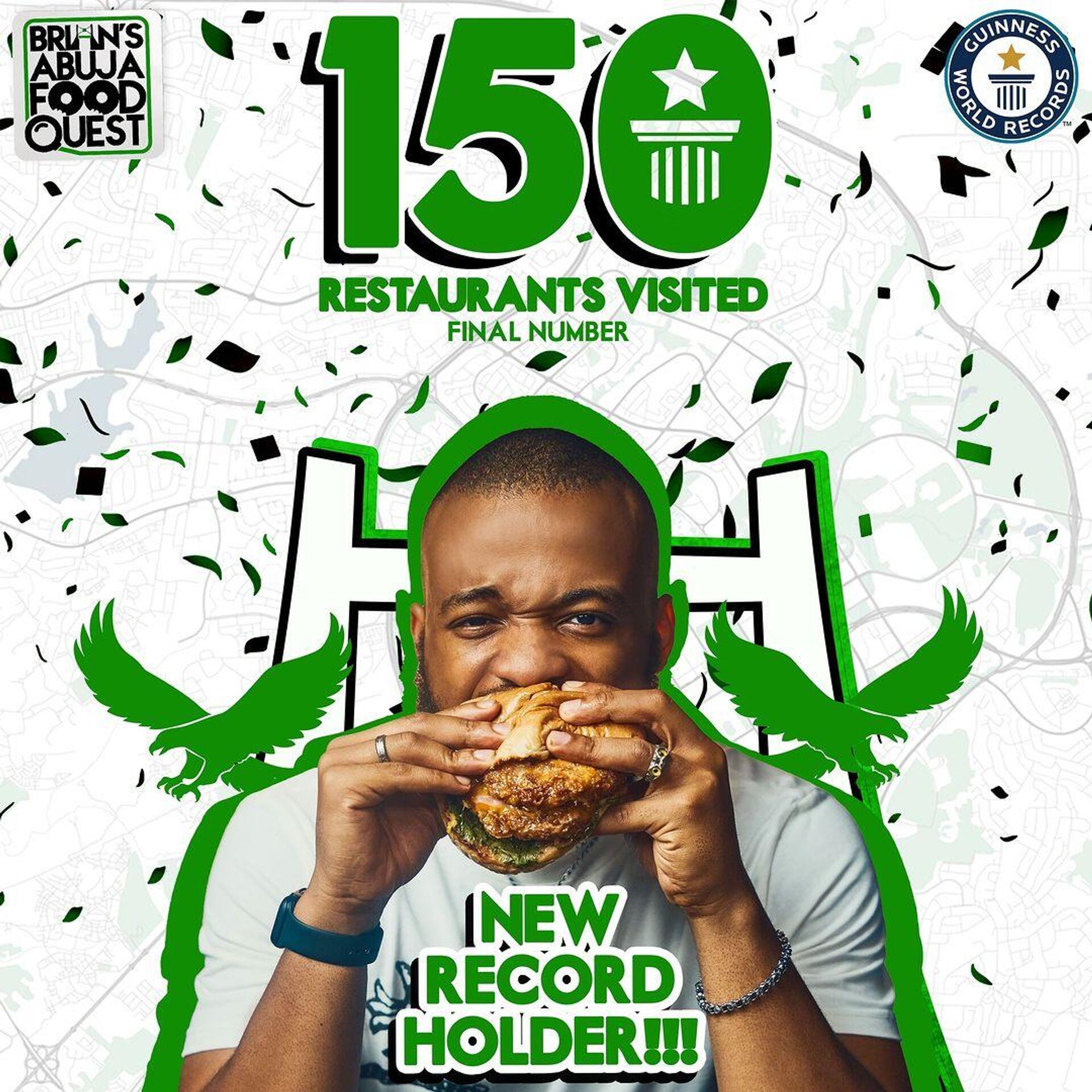 Nigerian content creator Munachimso Brian Nwana breaks Guinness World Record for most restaurants visited in a day - Sputnik Africa, 1920, 15.08.2024