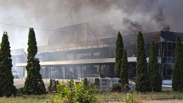 Galaktika shopping centre hit by a recent shelling - Sputnik Africa