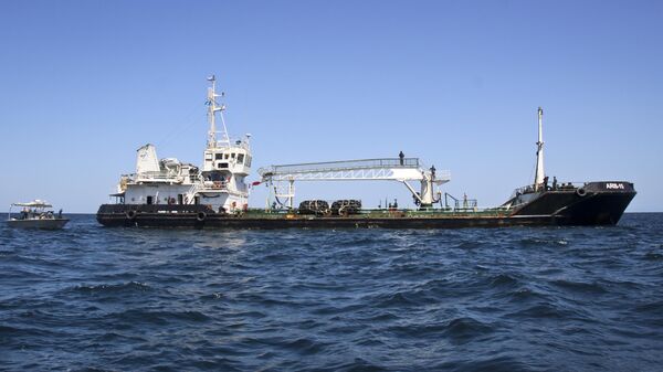 The Aris 13 oil tanker, which was released by pirates after negotiations by officials and local elders, near Bossaso, in Somalia's semiautonomous northeastern state of Puntland Sunday, March 19, 2017.  - Sputnik Africa