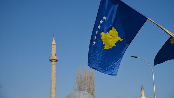 State flags in Pristina. - Sputnik Africa