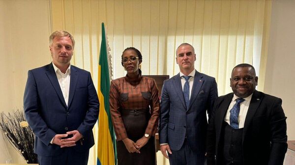 Hugues Alexandre Barro Chambrier, Deputy Prime Minister of Gabon; Rose Christiane Ossouka Raponda, Gabon's Minister of Trade and Joseph Dion Ngute, Prime Minister of Cameroon. - Sputnik Africa