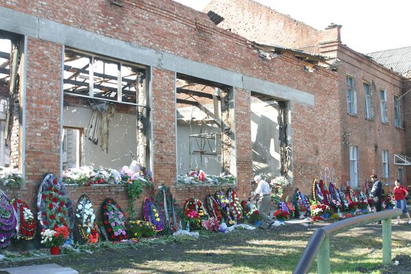 At the site of the terrorist attack at School No. 1 in Beslan. - Sputnik Africa