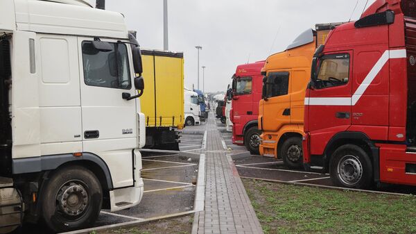 Des camions sur un parking  - Sputnik Afrique