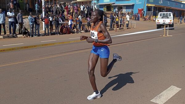 Rebecca Cheptegei, competes at the Discovery 10km road race in Kapchorwa, Uganda, Jan. 20, 2023. - Sputnik Africa