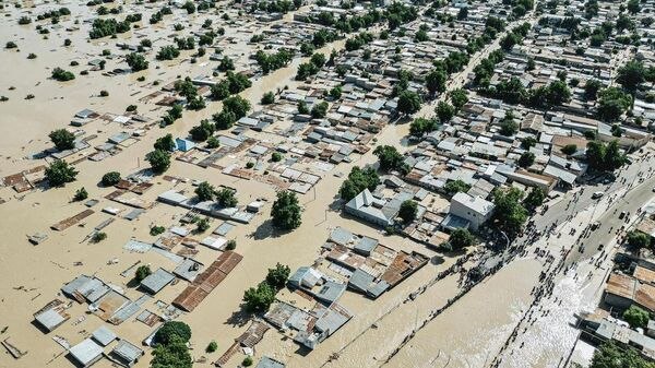  Nigeria's humanitarian hub, Maiduguri, faces its worst flood in 30 years after the Alau Dam overflowed. - Sputnik Africa