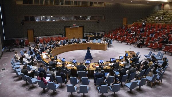 A general view shows the UN Security Council meeting at United Nations headquarters, Thursday, Aug. 29, 2024.  - Sputnik Africa