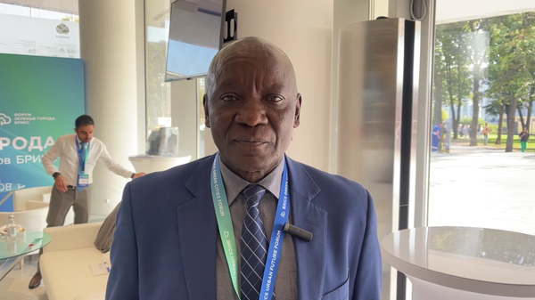 Dr. Godwill G. Wanga, Executive Secretary of the Tanzania National Business Council, speaks to Sputnik Africa on the sidelines of the BRICS Urban Future Forum in Moscow, Russia, on September 19, 2024. - Sputnik Africa