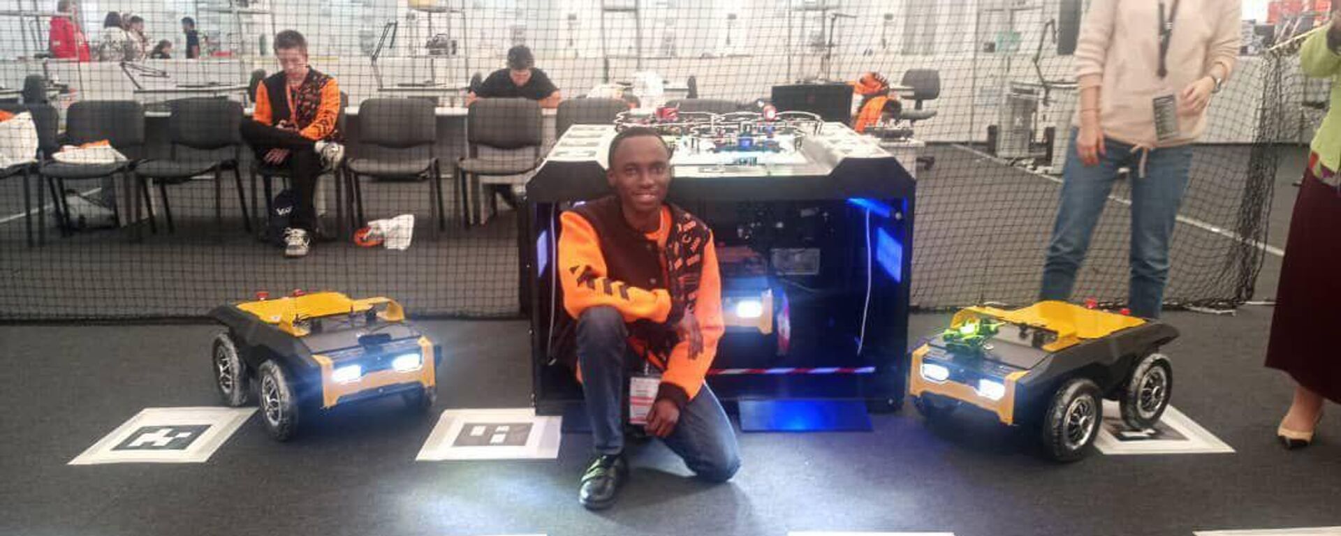 Sarfo Kusi, the team leader of the Ghanaian contingent at the High-Tech Championship in Veliky Novgorod. - Sputnik Africa, 1920, 24.09.2024