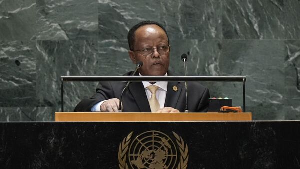 Ethiopia's Foreign Minister Taye Atske-Selassie Amde speaks to the United Nations General Assembly during Summit of the Future, Sunday, Sept. 22, 2024 at U.N. headquarters. - Sputnik Africa