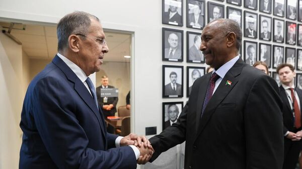 Russian Foreign Minister Sergey Lavrov and Chairman of the Transitional Sovereignty Council of the Republic of Sudan Abdel Fattah al-Burhan hold talks on the sidelines of the 79th Session of the UN General Assembly in New York on Friday, September 27, 2024. - Sputnik Africa