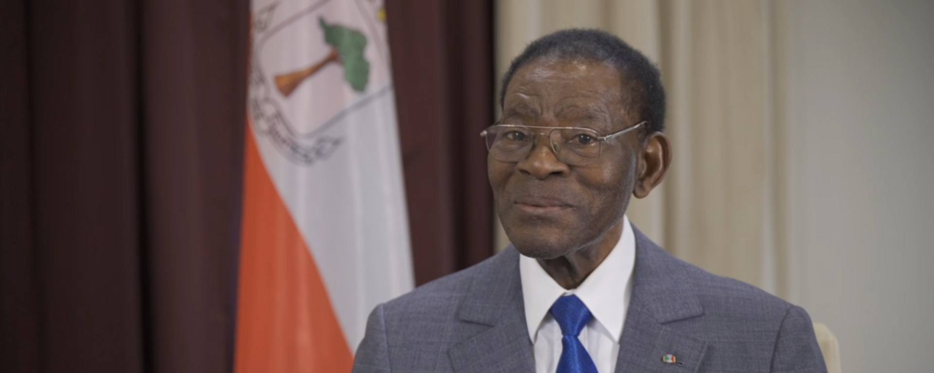 Equatorial Guinea President Teodoro Obiang Nguema Mbasogo speaks during an interview with Sputnik Africa on the sidelines of the 7th Russian Energy Week in Moscow, Russia, on September 27, 2024. - Sputnik Africa, 1920, 27.09.2024