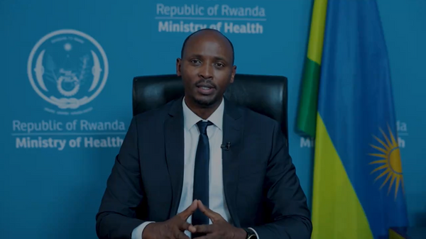 Screenshot from a video statement of Rwanda's Health Minister Sabin Nsanzimana. - Sputnik Africa